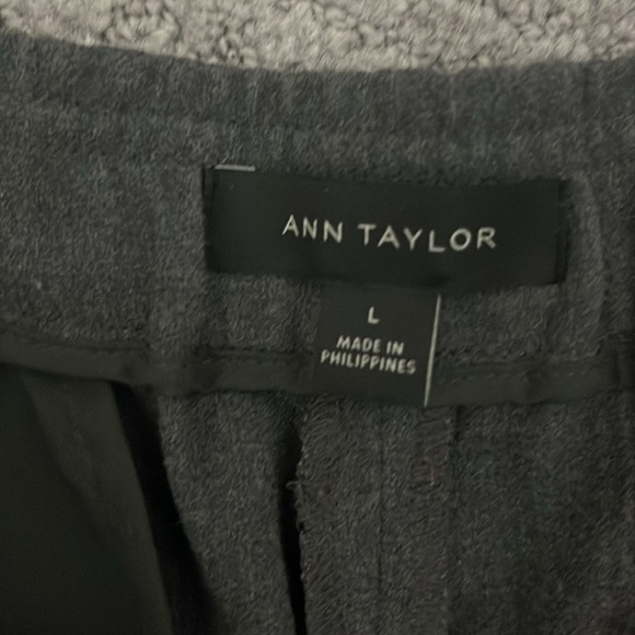 Ann Taylor Side Stripe Track Pants Gray Black Large - Picture 4 of 14